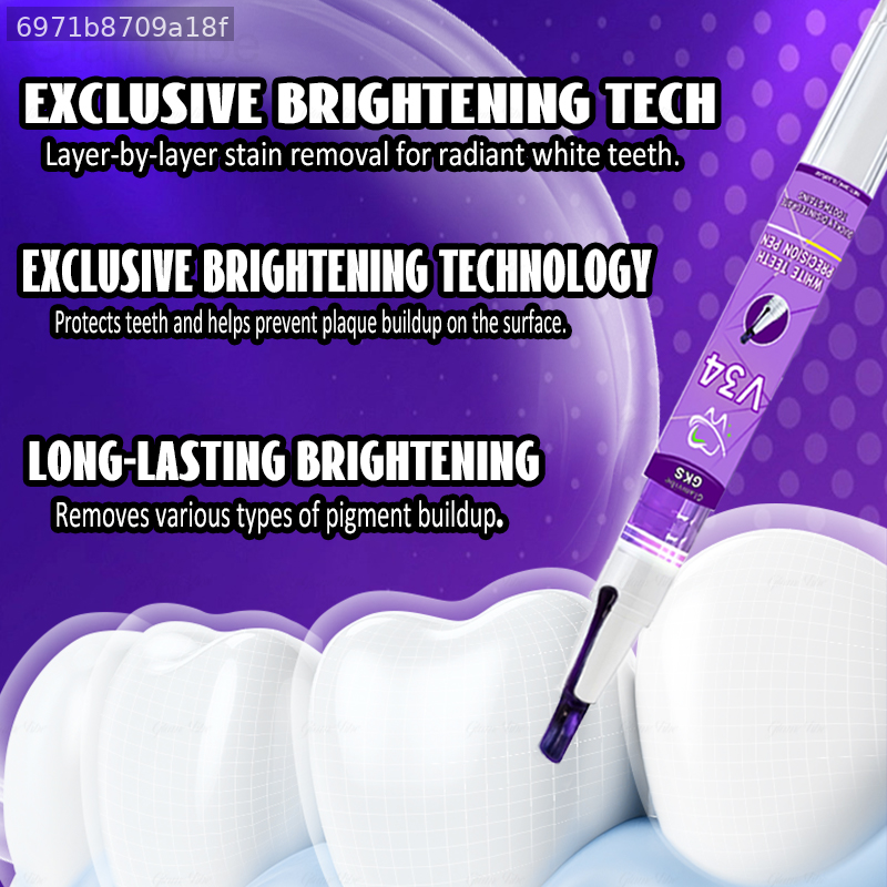 Teeth Whitening Best - POZOAMIS Purple Whitening Zahnbürstenstift entfernt gelbe