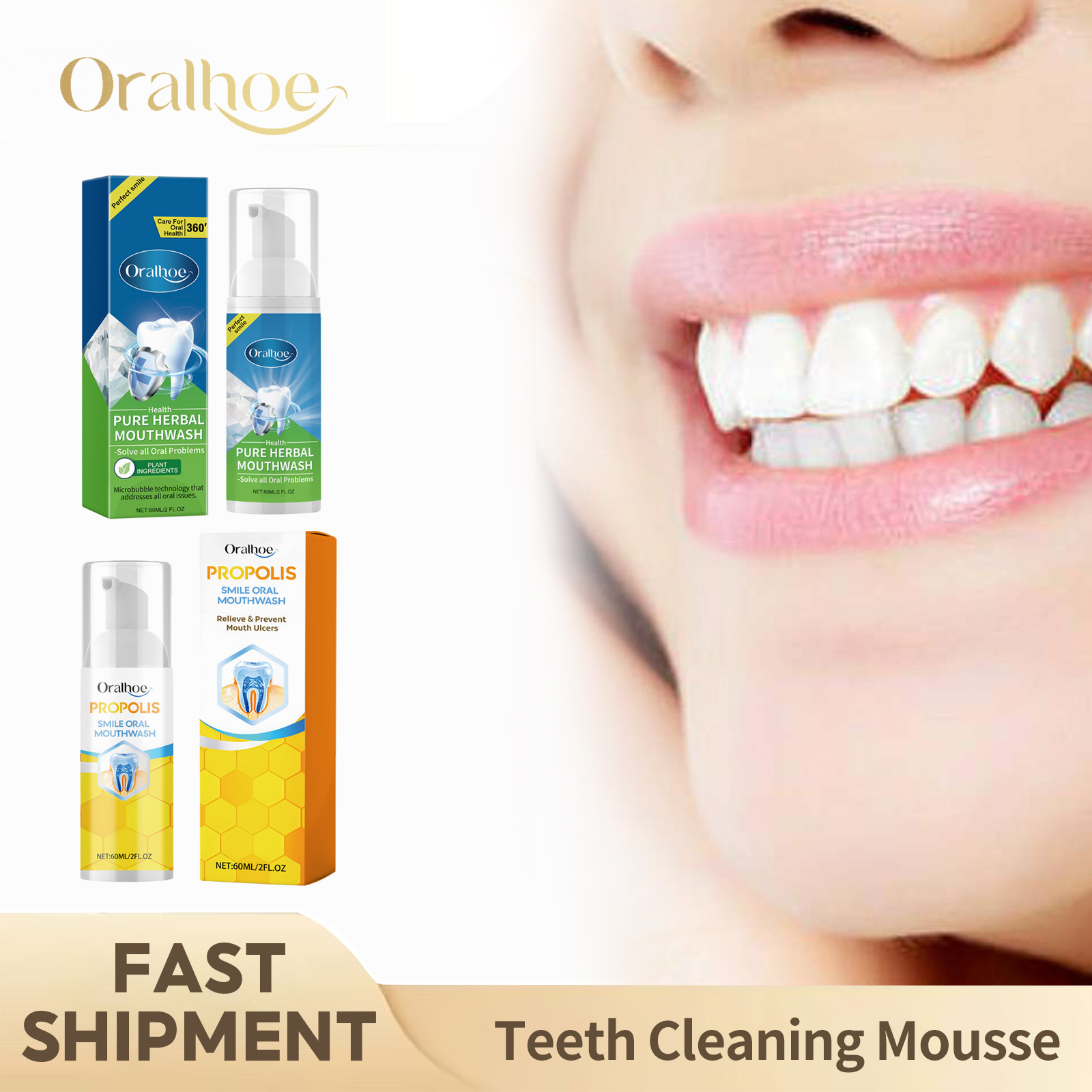 Teeth Whitening Mousse - Zahnaufhellungsmousse Zahnsteinentferner Reinigung Zahnsteinfleck Entfernen gelber