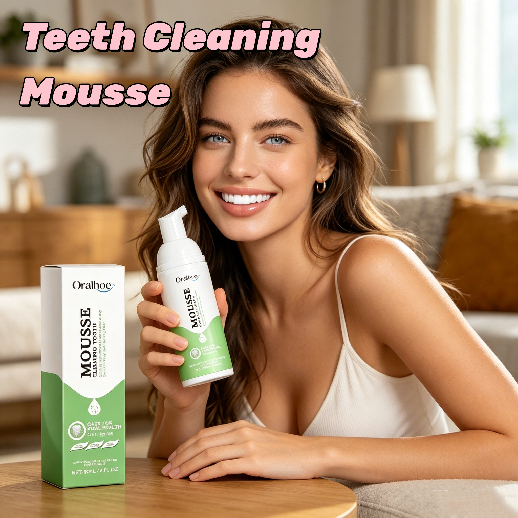 Teeth Whitening Mousse - Tragbarer Reiseweiß-Schaum-Mousse für die Tiefenreinigung der