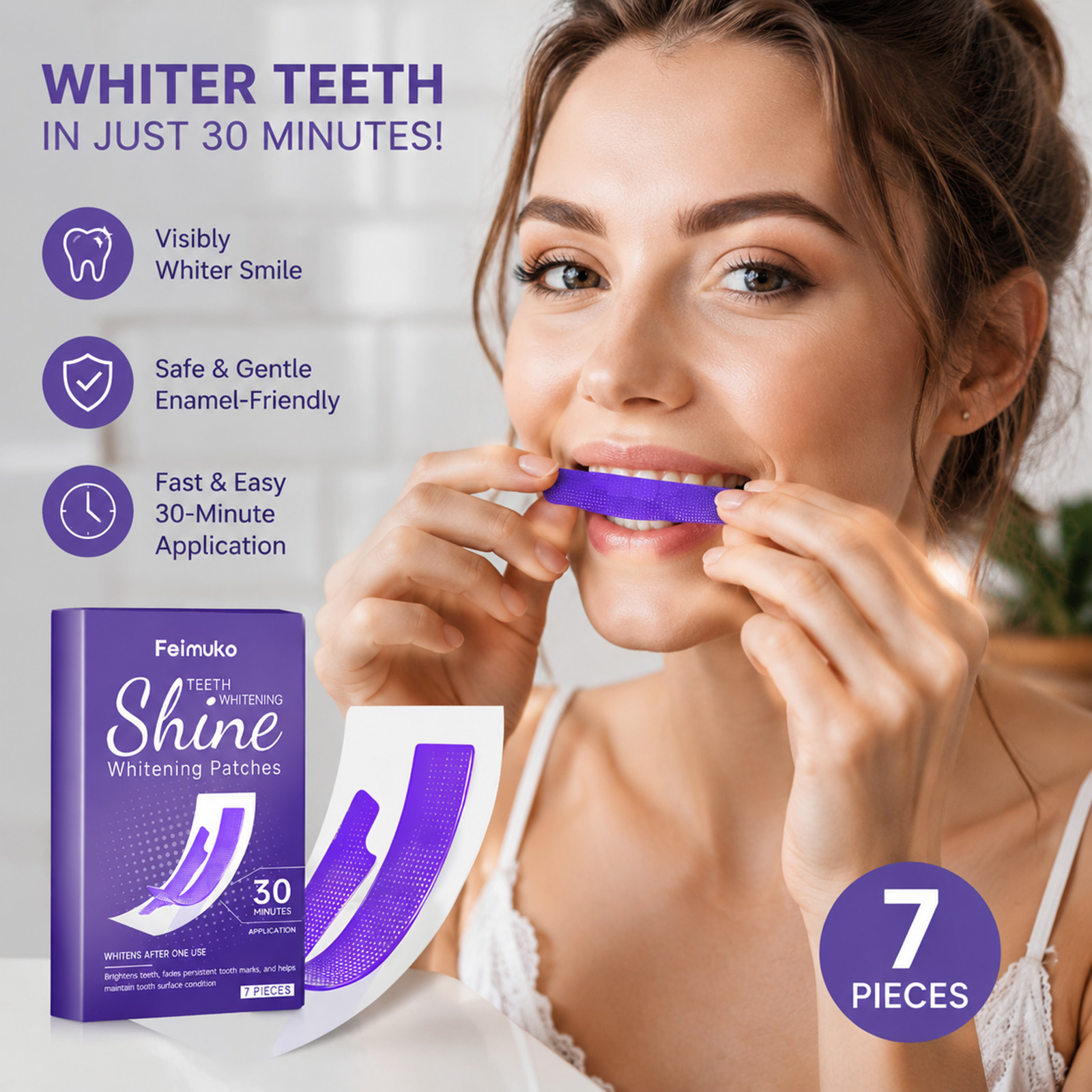 Teeth Whitening Best - 30-Minuten-Zahnaufhellungsstreifen: Strahlendes Lächeln, Reinigung, hartnäckige Fleckenentfernung,