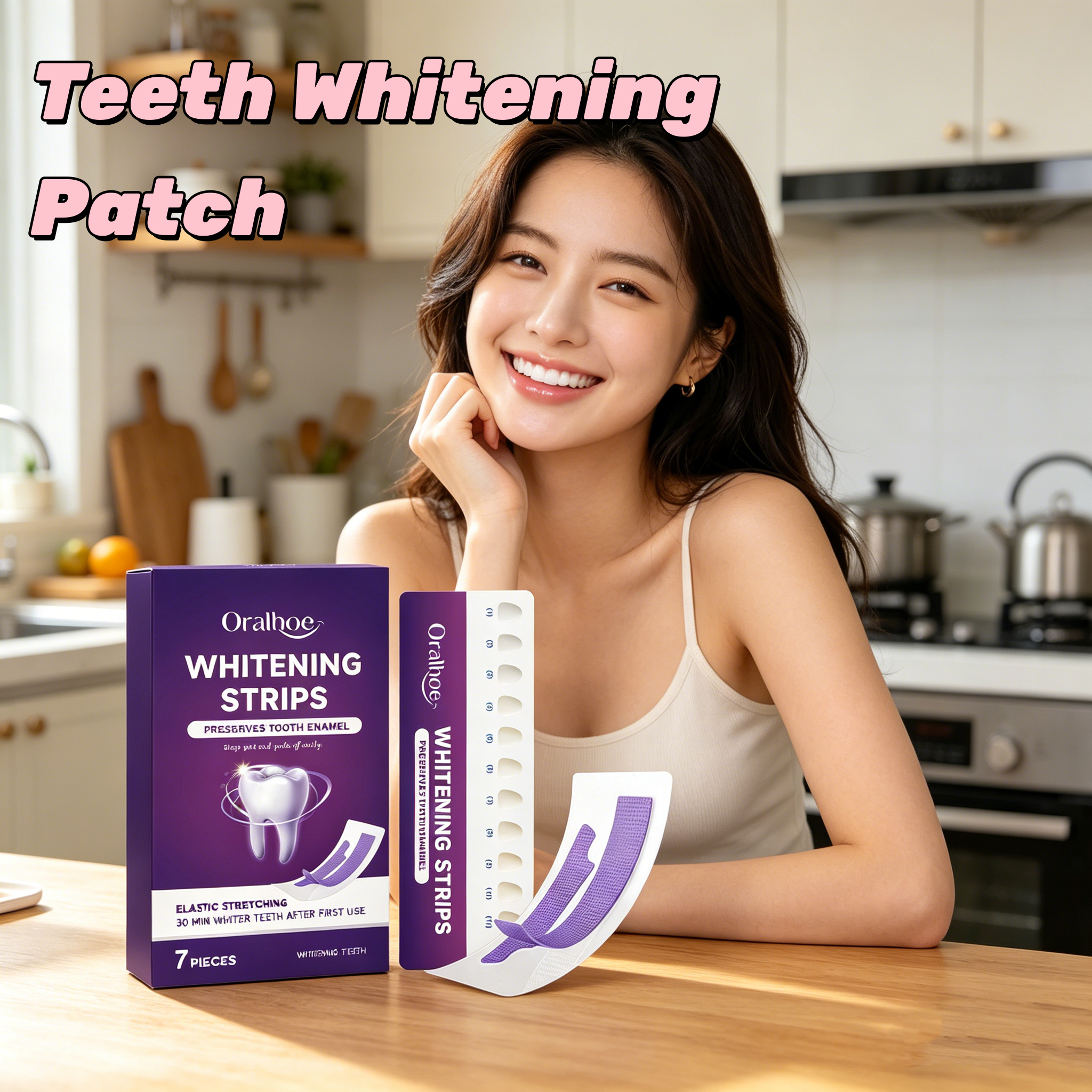 Teeth Whitening In Office - ORALHOE Sichere Zahnaufhellungsstreifen für Empfindliche Zähne
