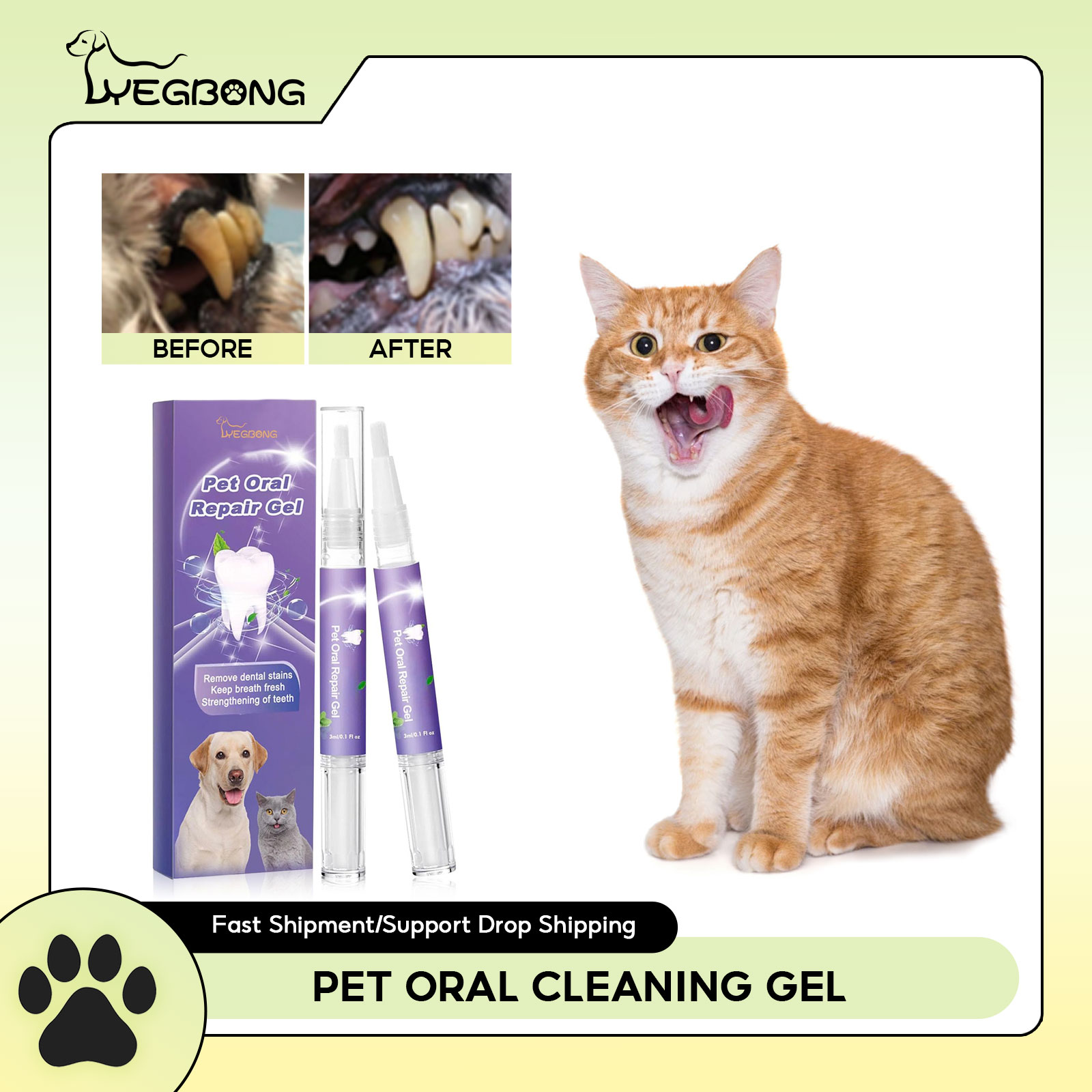 Teeth Whitening App - Pet Oral Repair Gel Welpen Zahnstein