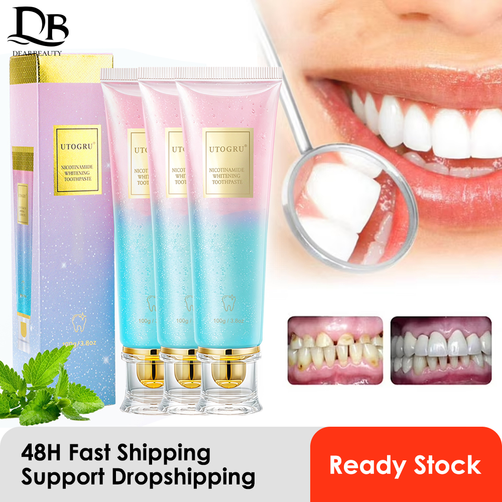 Teeth Whitening Best - Aufhellende Zahnpasta, Nicotinamid, blendende Zahnpasta, entfernt