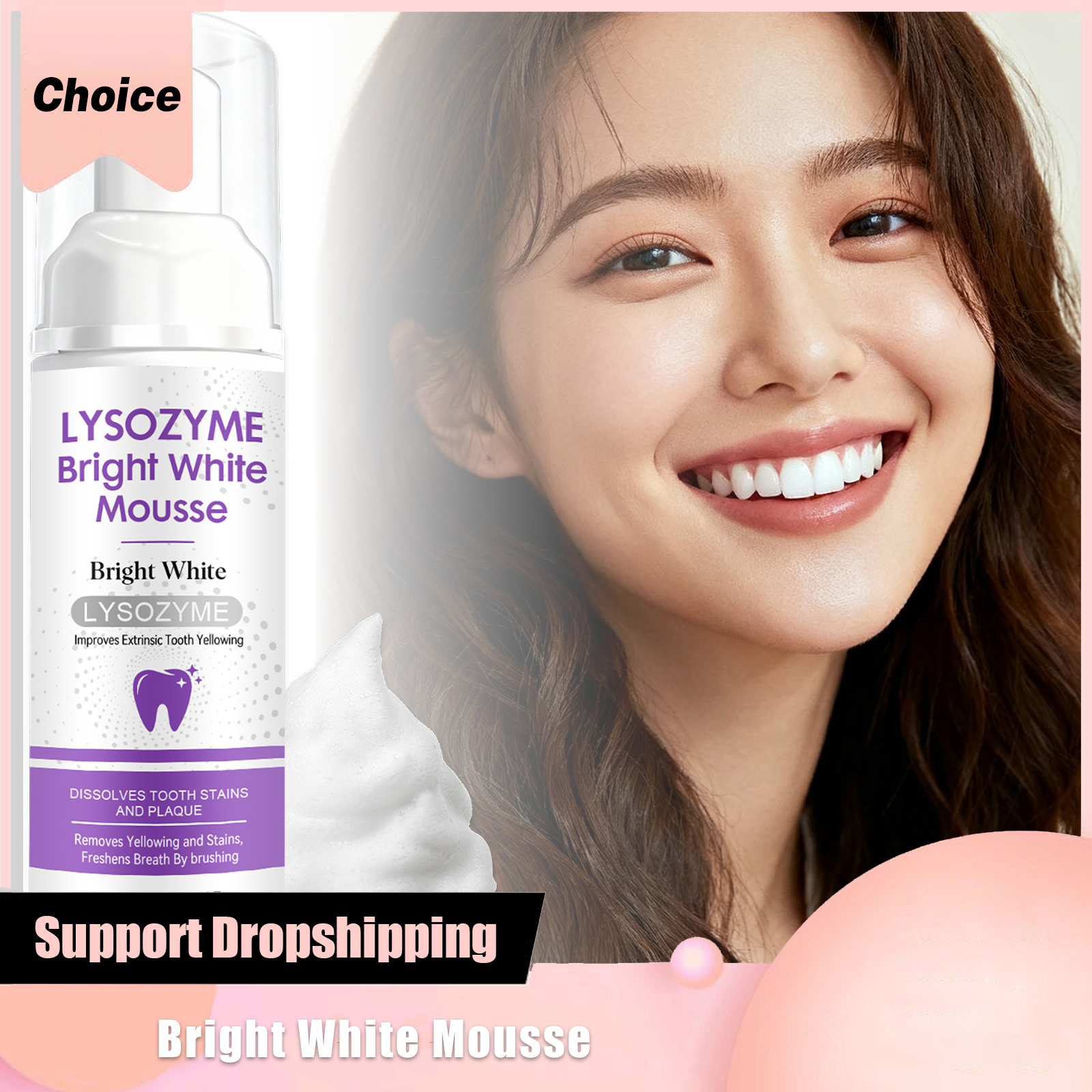 Teeth Whitening Mousse - Hydroxyapatit Weiße Zähne Mousse Repariert Zahnschmelz