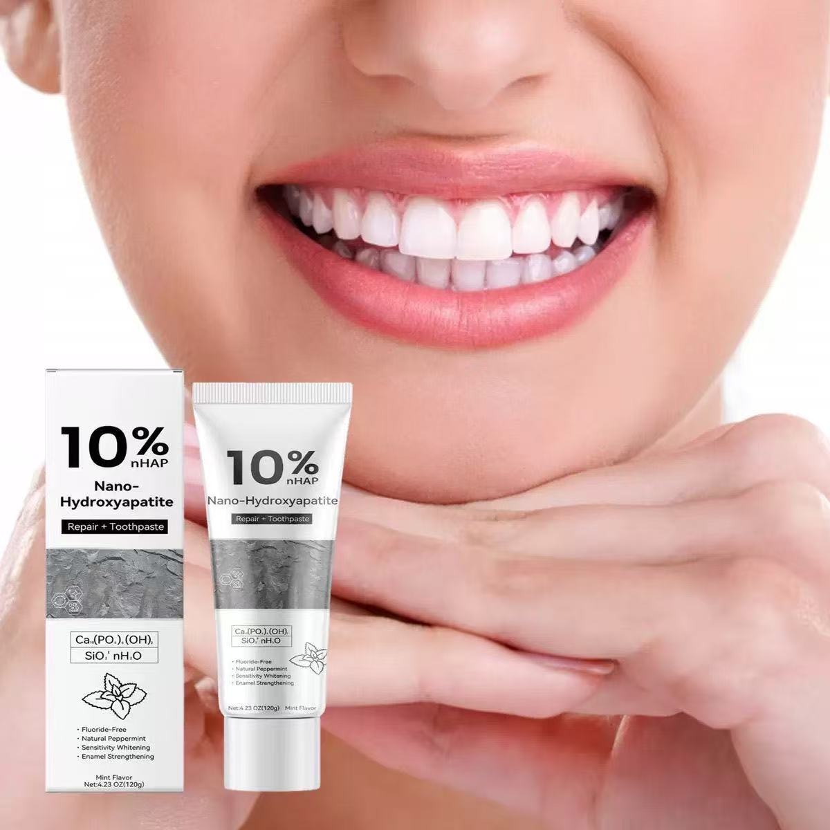 Teeth Whitening Best - 10% Nano-Hydroxyapatit Zahnpasta zum Aufhellen &