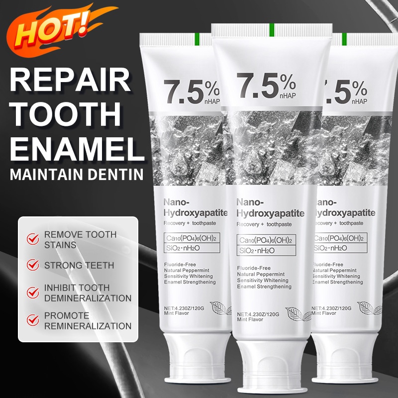 Teeth Whitening Best - 7,5% Hydroxyapatit Probiotische Zahnaufhellungs-Zahnpasta Zahnschmelz-Reparatur Mundhöhlenpflege