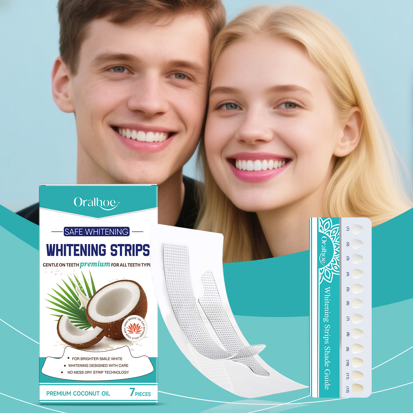 Teeth Whitening/Bleaching - Zahnaufhellungsstreifen zur Entfernung von Gelb-, Rauch-
