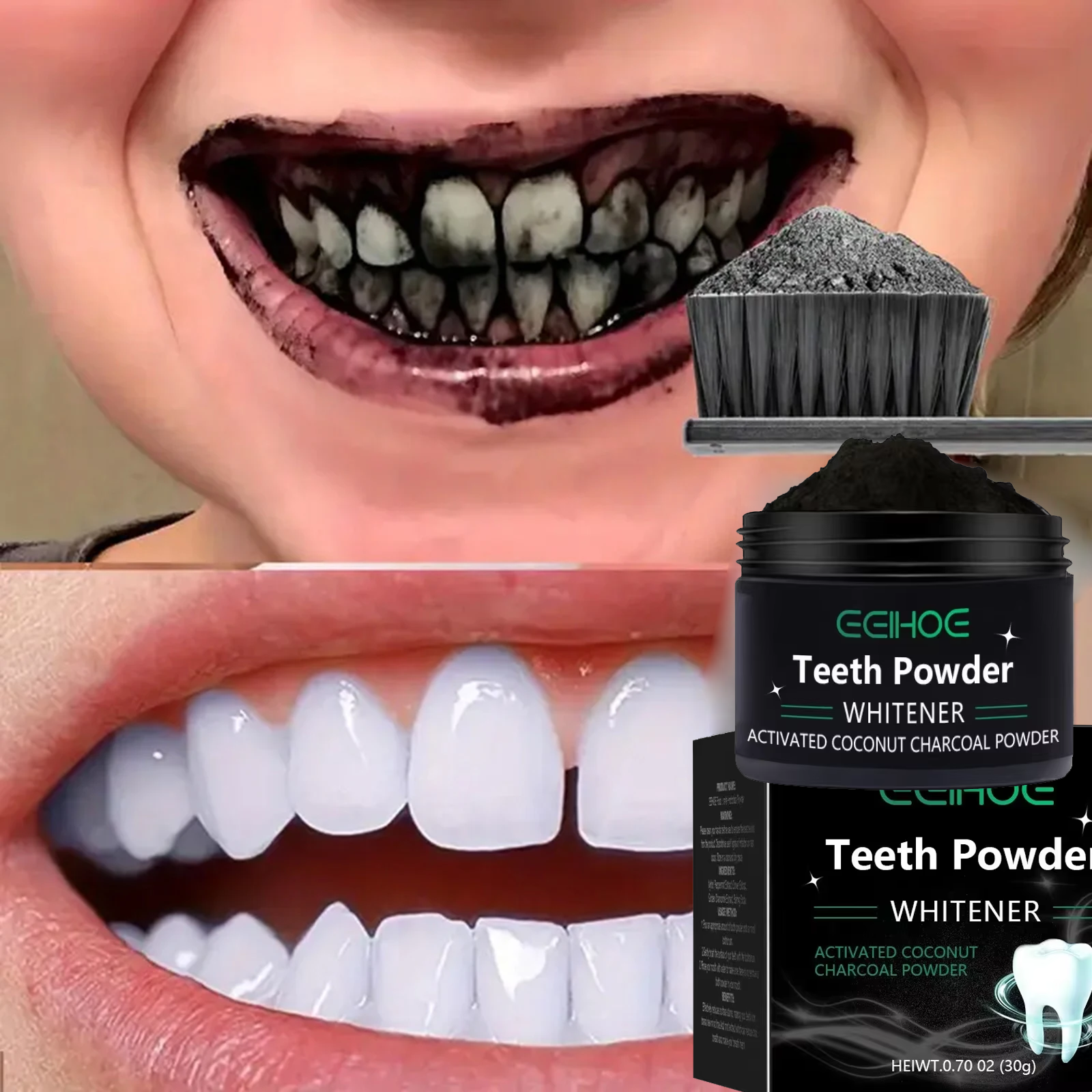Teeth Whitening App - Zahnaufhellung, Aufhellungspulver, Tiefenreinigung, Entfernung von Plaqueflecken,