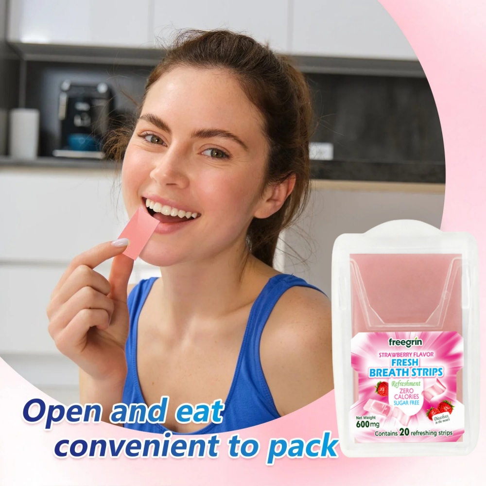 Teeth Whitening In Office - Atemerfrischer Cool Strawberry Mint PocketPaks Tragbare