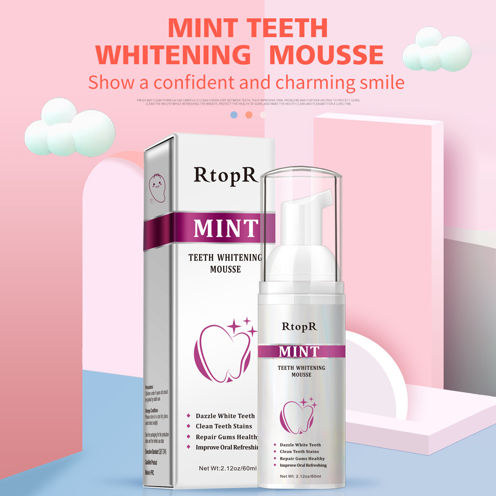 Zahnaufhellungsmousse, Minzsch – Teeth Whitening Mousse Bewertung und Preis