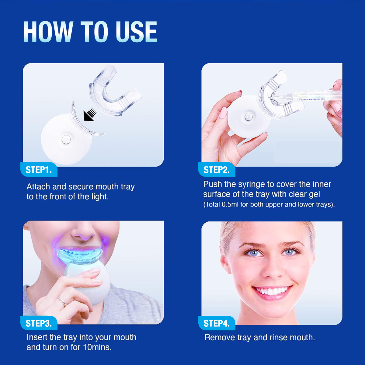 Zahnaufhellungs-Set – 5 x LED- – Teeth Whitening In Office Bewertung und Preis