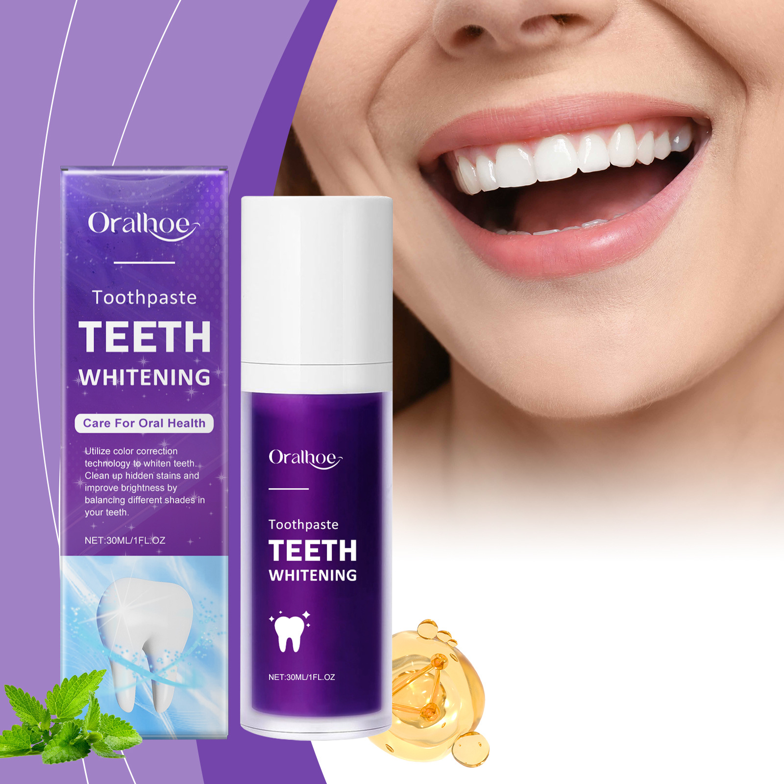 Lila Korrektor Zahnaufhellung  – Teeth Whitening App Bewertung und Preis