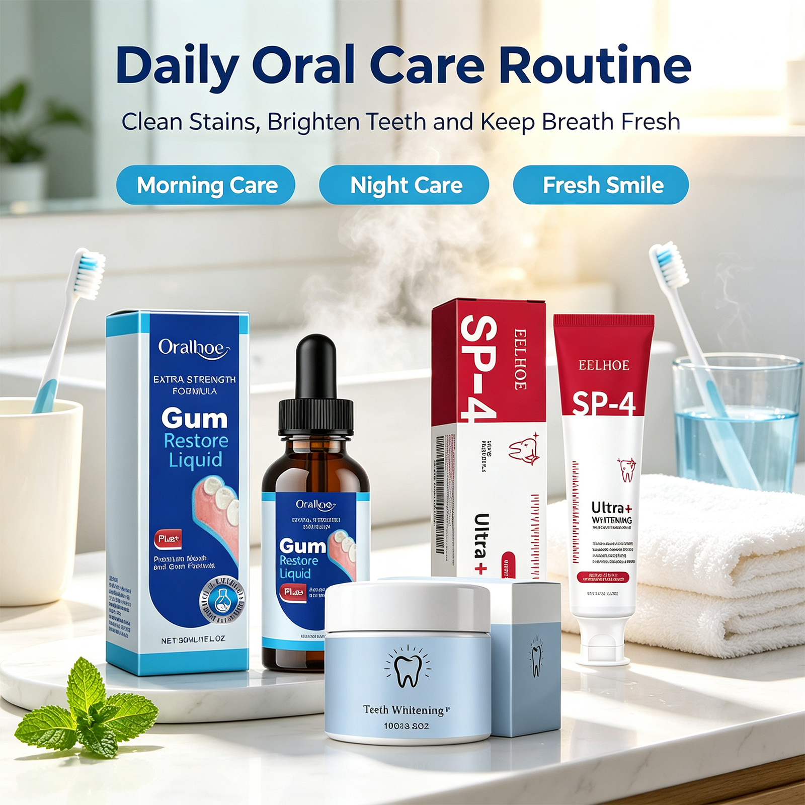 Mundpflege-Kombi-Set: Aufhelle – Teeth Whitening Q&M Bewertung und Preis