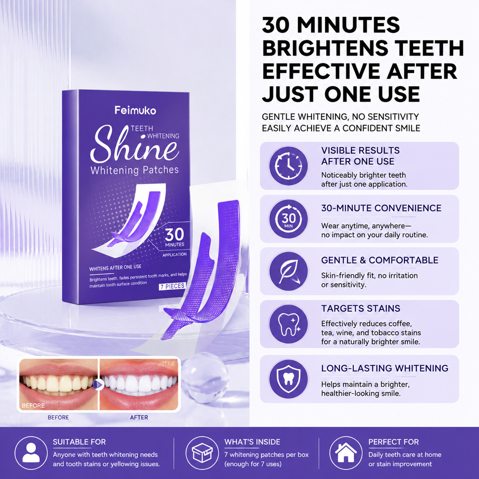 30-Minuten-Zahnaufhellungsstre – Teeth Whitening Best Bewertung und Preis