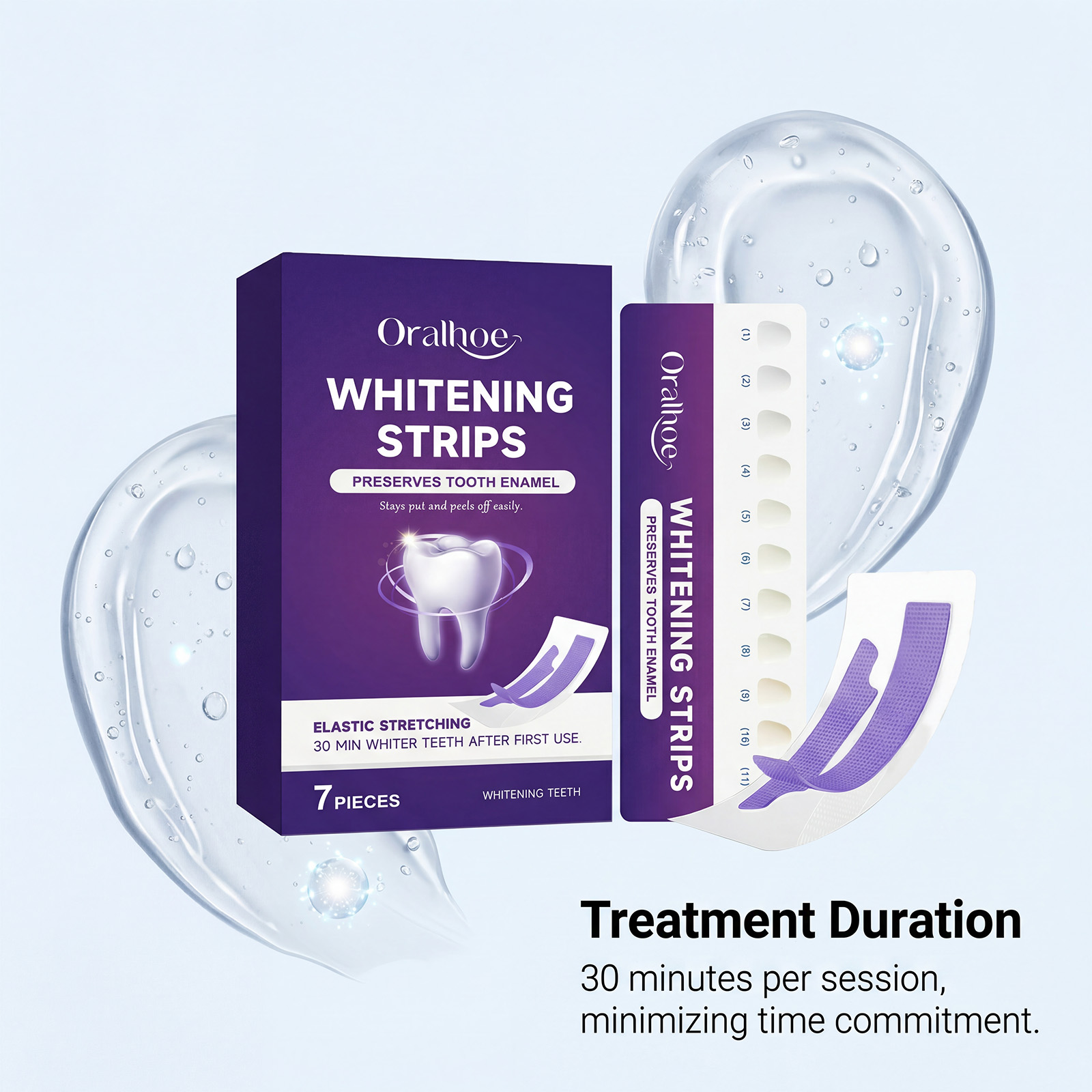 Lila Zahnaufhellungsstreifen:  – Teeth Whitening Gel Refills Bewertung und Preis
