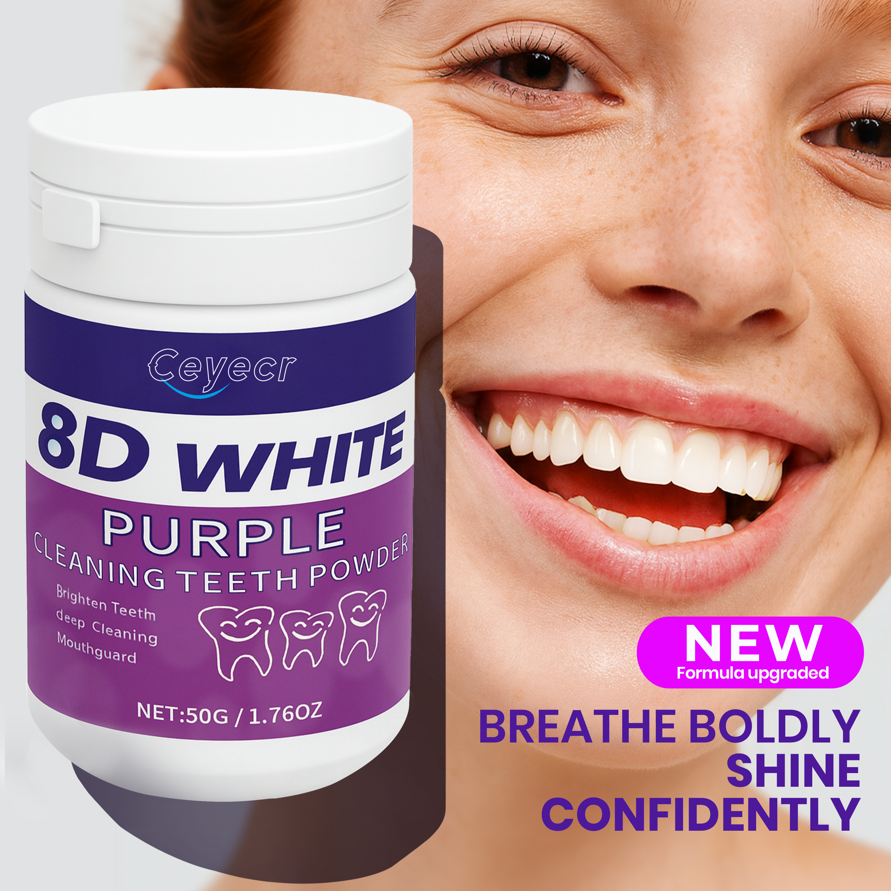 8D weißes Zahnaufhellungspulve – Teeth Whitening Q&M Bewertung und Preis
