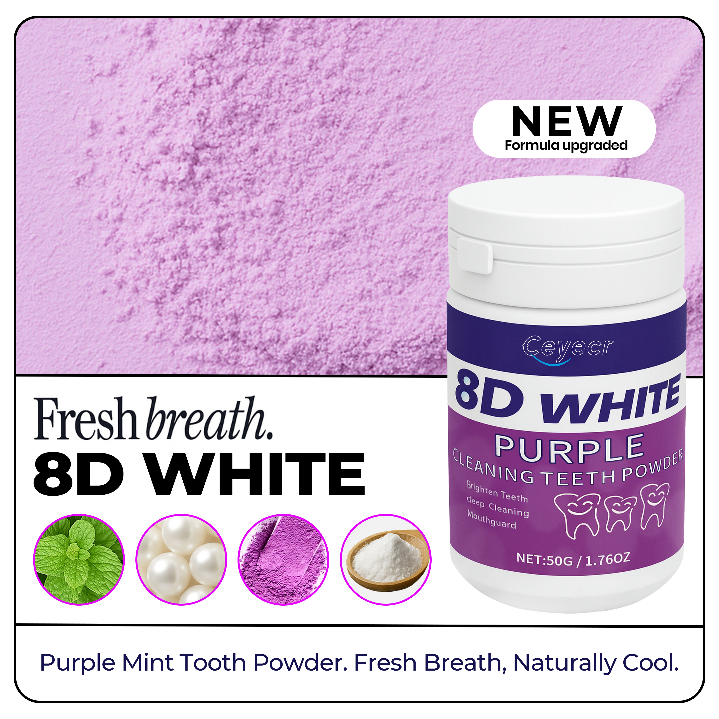 8D weißes Zahnaufhellungspulve – Teeth Whitening Q&M Bewertung und Preis