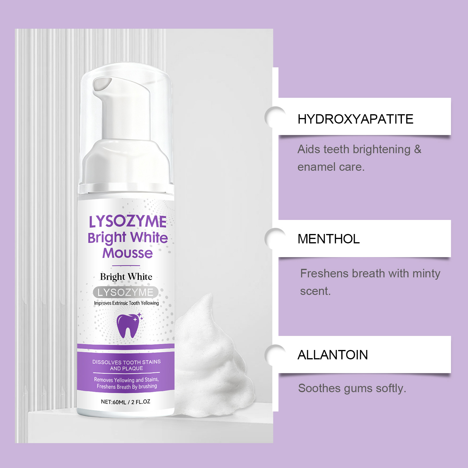 Hydroxyapatit Weiße Zähne Mous – Teeth Whitening Mousse Bewertung und Preis