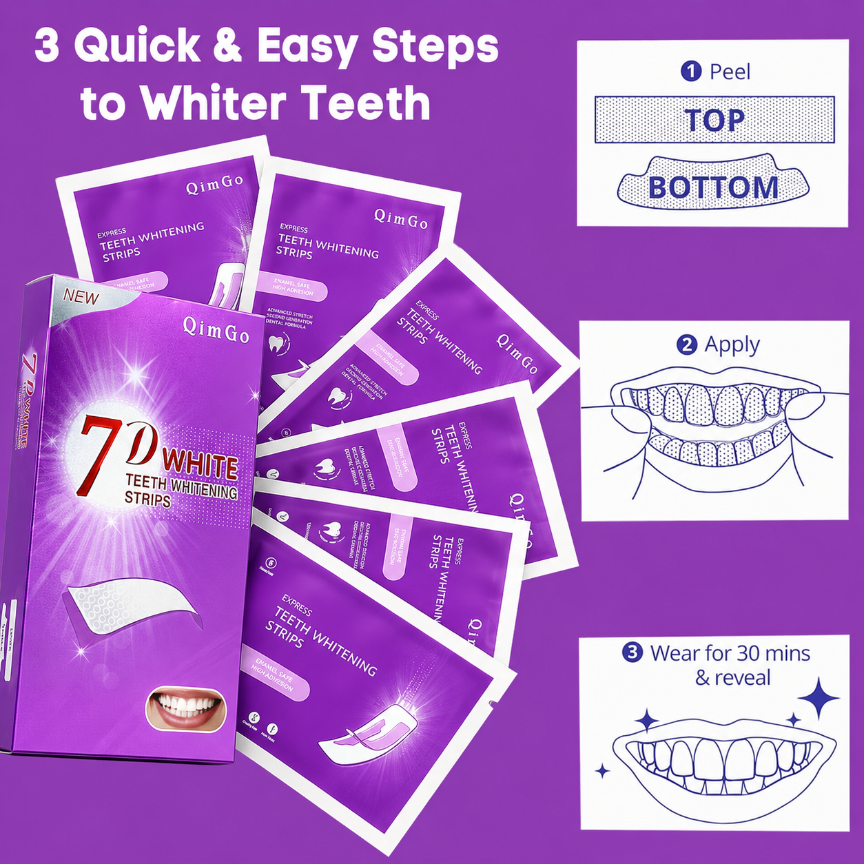 Lila Zahnaufhellungsstreifen o – Teeth Whitening In Office Bewertung und Preis