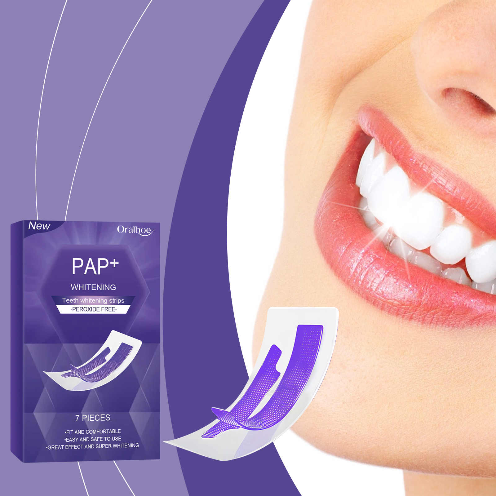 Lila Zahnaufhellungsstreifen B – Teeth Whitening Best Bewertung und Preis
