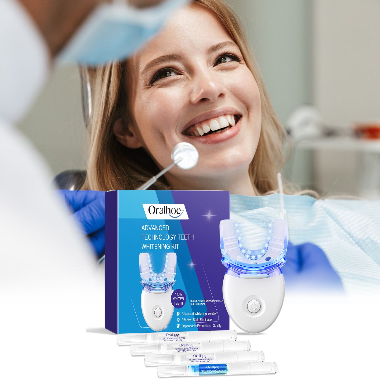 Professionelles LED-Lichtset z – Teeth Whitening Q&M Bewertung und Preis