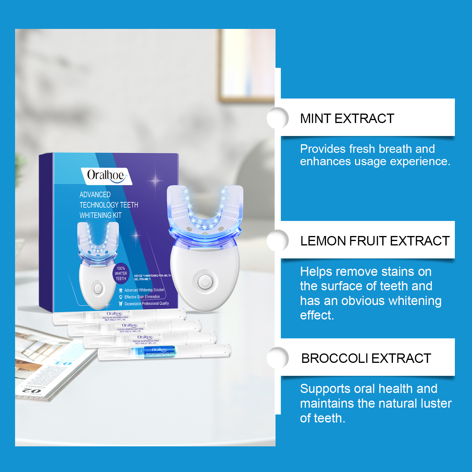 Professionelles LED-Lichtset z – Teeth Whitening Q&M Bewertung und Preis