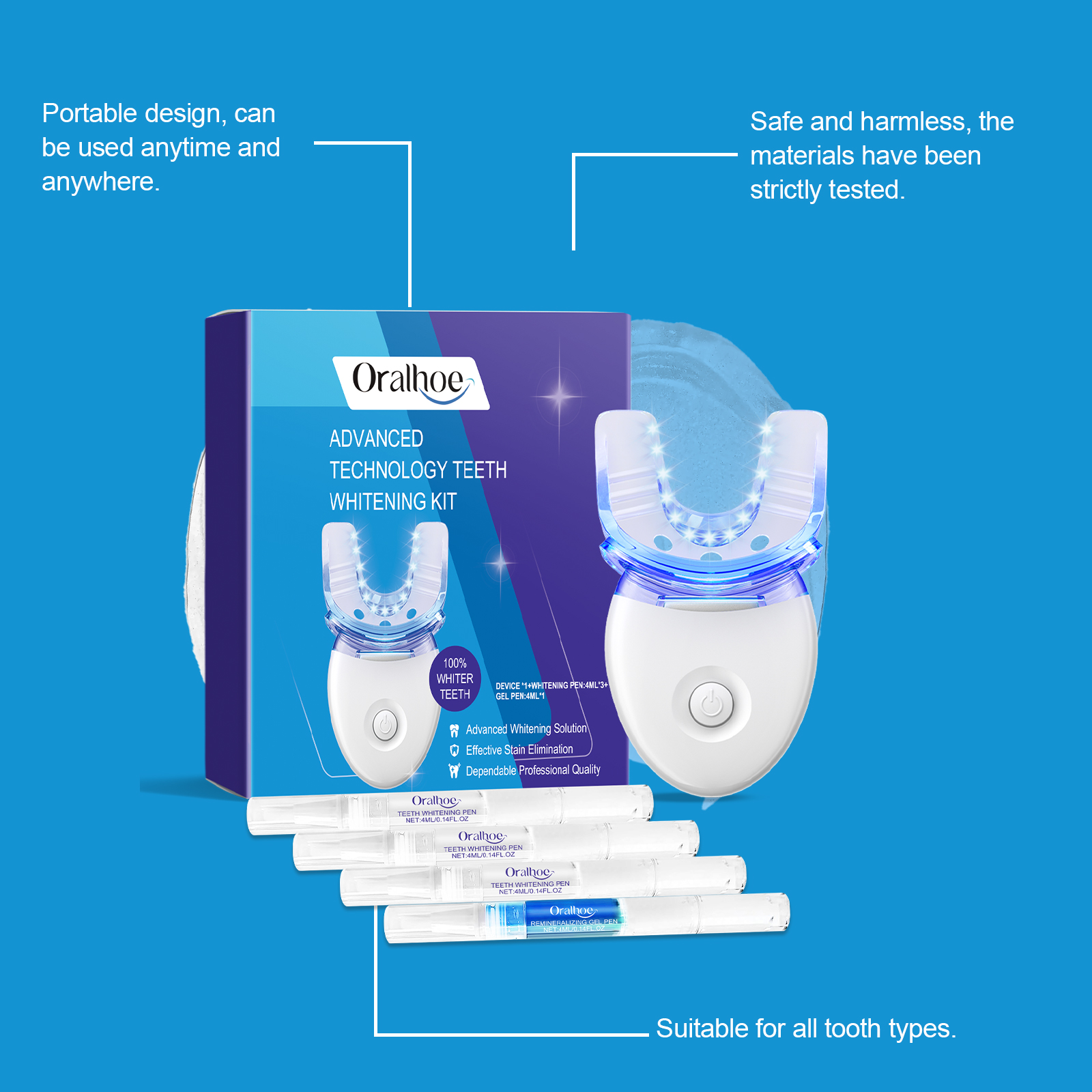 Professionelles LED-Lichtset z – Teeth Whitening Q&M Bewertung und Preis