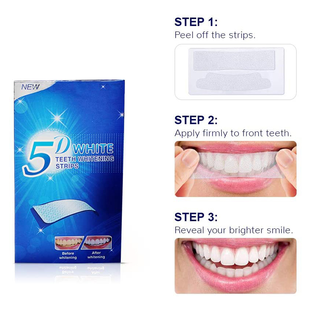 5D Weiße Zahnweißstreifen, Auf – Teeth Whitening In Office Bewertung und Preis