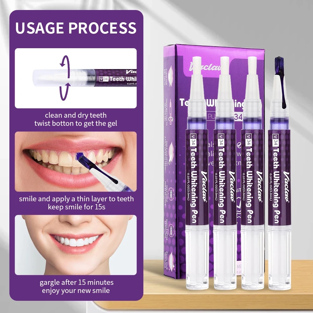Vaclav V34 Lila Zahnaufhellung – Teeth Whitening Q&M Bewertung und Preis